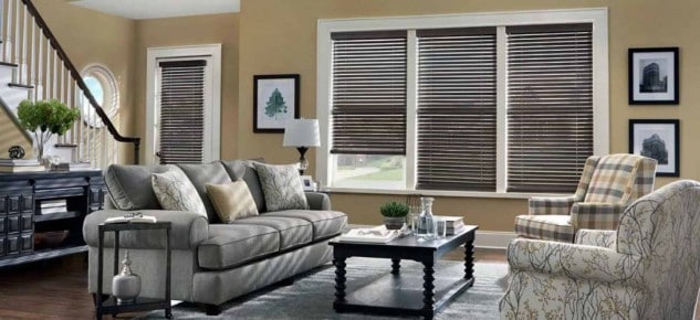 Wood Blinds Living Room